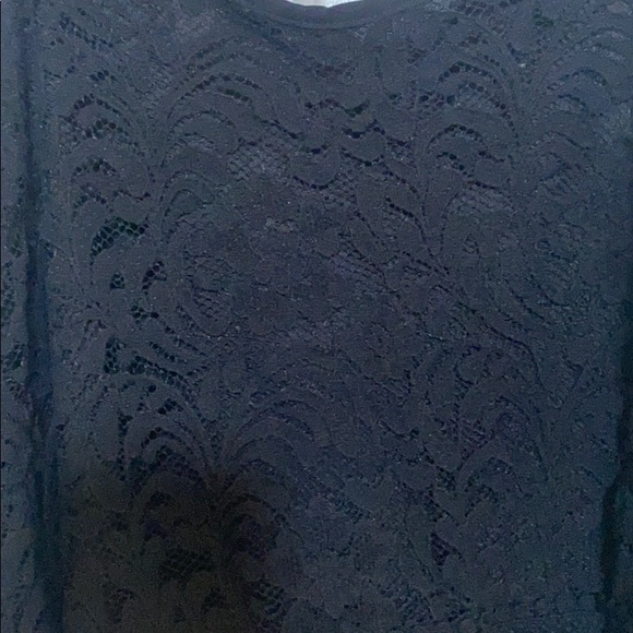 Black lace crop top size small - Picture 2 of 2